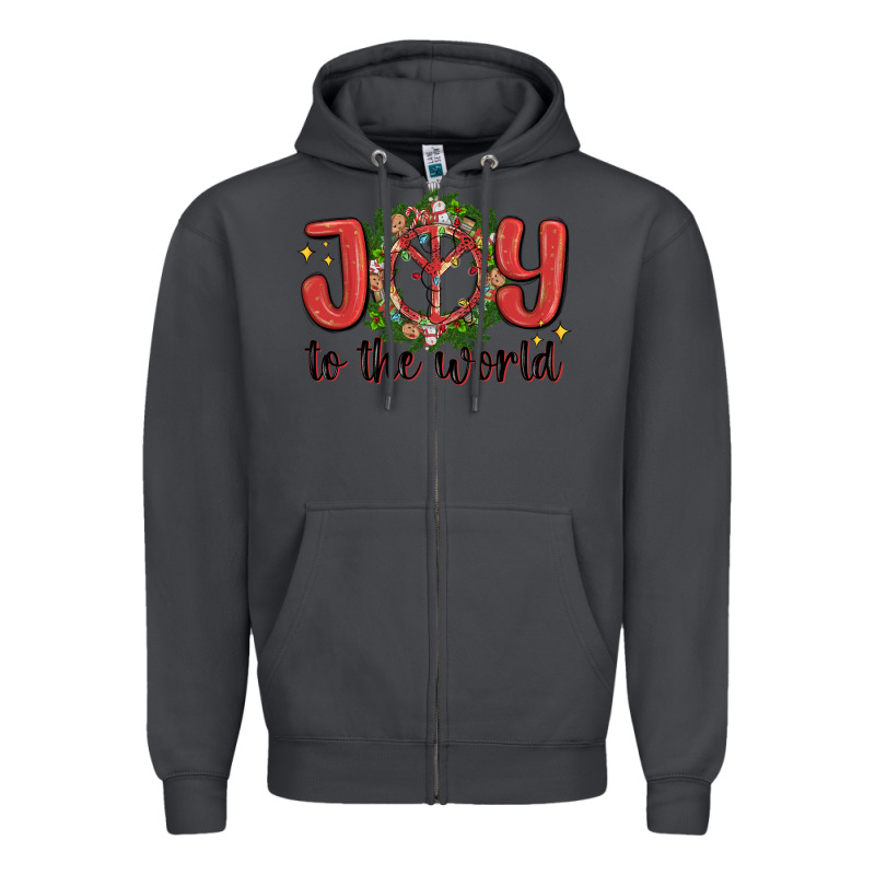Joy To The World Zipper Hoodie by MaliasSmallBusiness | Teevron