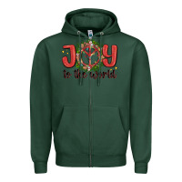 Sports Green joy to the world Zipper Hoodie - MaliasSmallBusiness
