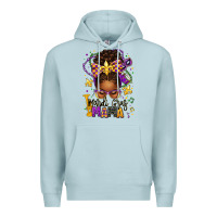 Blue Mist mardi gras mama afro messy bun Premium Hoodie - texasbilliewilder