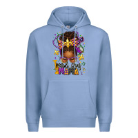 Colony Blue mardi gras mama afro messy bun Premium Hoodie - texasbilliewilder