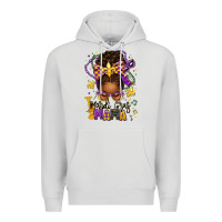 Dove Grey mardi gras mama afro messy bun Premium Hoodie - texasbilliewilder
