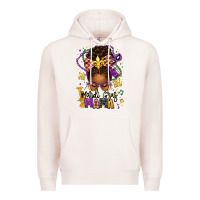 Pale Pink mardi gras mama afro messy bun Premium Hoodie - texasbilliewilder