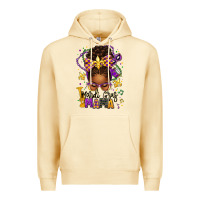 Pina Colada mardi gras mama afro messy bun Premium Hoodie - texasbilliewilder