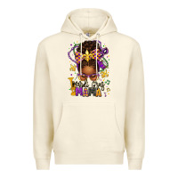 Sandshell mardi gras mama afro messy bun Premium Hoodie - texasbilliewilder