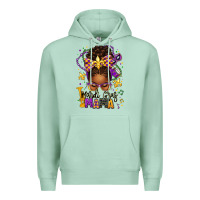 Seafoam mardi gras mama afro messy bun Premium Hoodie - texasbilliewilder
