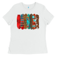 White mexican brushstroke Ladies Tee - Zillion Design Studio