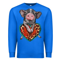 True Royal baby pig with leopard heart Premium Sweatshirt - BarkalooDesign
