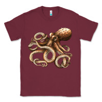 Burgundy octopus Classic Tee - LillyAllenDesigns