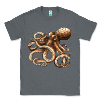 Charcoal Heather octopus Classic Tee - LillyAllenDesigns