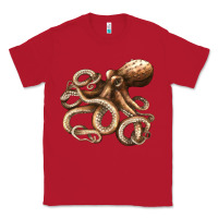 Red octopus Classic Tee - LillyAllenDesigns