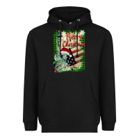 Black merry christmas  statue of liberty Heavyweight Hoodie - BarkalooDesign