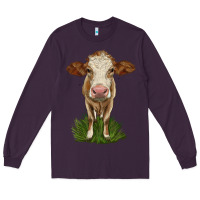 Plum simmental heifer Long Sleeve Tee - LillyAllenDesigns