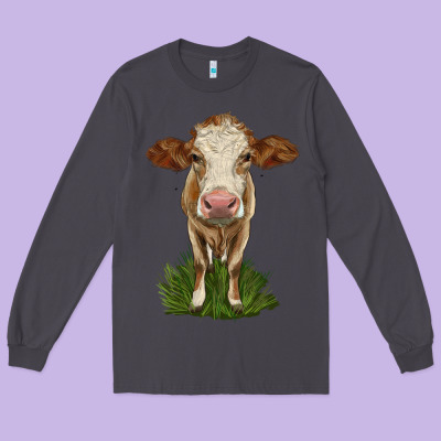 Simmental Heifer Long Sleeve Tee Designed By Lillyallendesigns