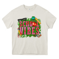 Cream school vibes Heavy Core Tee - texasbilliewilder