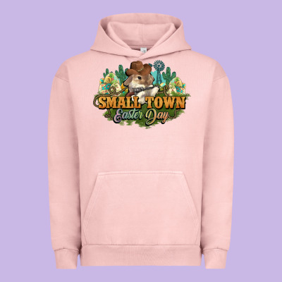 Small Town Easter Day Urban Hoodie Designed By Howdyjamesfarm