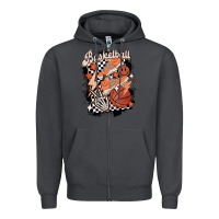 Smoke checkered retro basketball Zipper Hoodie - MaliasSmallBusiness
