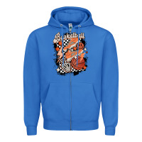 True Royal checkered retro basketball Zipper Hoodie - MaliasSmallBusiness