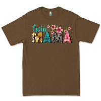 Cacao twin mama with flowers Premium Tee - texasbilliewilder