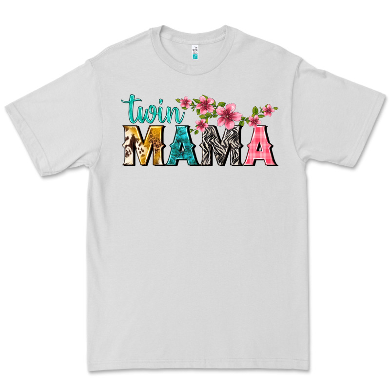 Twin Mama With Flowers Premium Tee by texasbilliewilder | Teevron