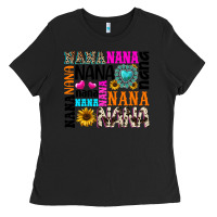 Black nana gemstone sunflower Ladies Tee - texasbilliewilder