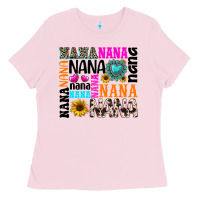 Bubblegum Pink nana gemstone sunflower Ladies Tee - texasbilliewilder