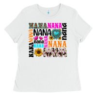 White nana gemstone sunflower Ladies Tee - texasbilliewilder