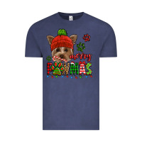 Vintage Denim merry pawmas christmas yorkie Vintage Tee - Jasminsmagicworld