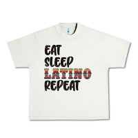 Pistachio eat sleep latino repeat Urban Heavy Tee - BundleAndBundleShop