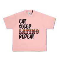 Salmon eat sleep latino repeat Urban Heavy Tee - BundleAndBundleShop