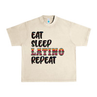 Sandshell eat sleep latino repeat Urban Heavy Tee - BundleAndBundleShop