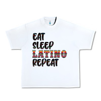 White eat sleep latino repeat Urban Heavy Tee - BundleAndBundleShop