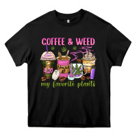 Black coffee and weed my favorite plants Heavy Core Tee - Zillion Design Studio