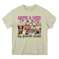 Mossy coffee and weed my favorite plants Heavy Core Tee - Zillion Design Studio