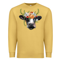 Antique Gold holstein cow head Premium Sweatshirt - BarkalooDesign