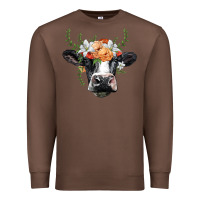 Chestnut holstein cow head Premium Sweatshirt - BarkalooDesign