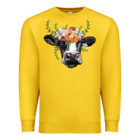 Lemon holstein cow head Premium Sweatshirt - BarkalooDesign
