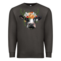 Smoke holstein cow head Premium Sweatshirt - BarkalooDesign