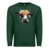 Sports Green holstein cow head Premium Sweatshirt - BarkalooDesign