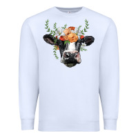 White holstein cow head Premium Sweatshirt - BarkalooDesign