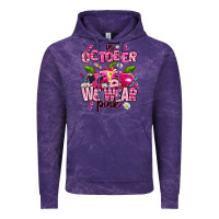 Cloud Purple in october we wear pink teachers Vintage Hoodie - AdoDesignShop