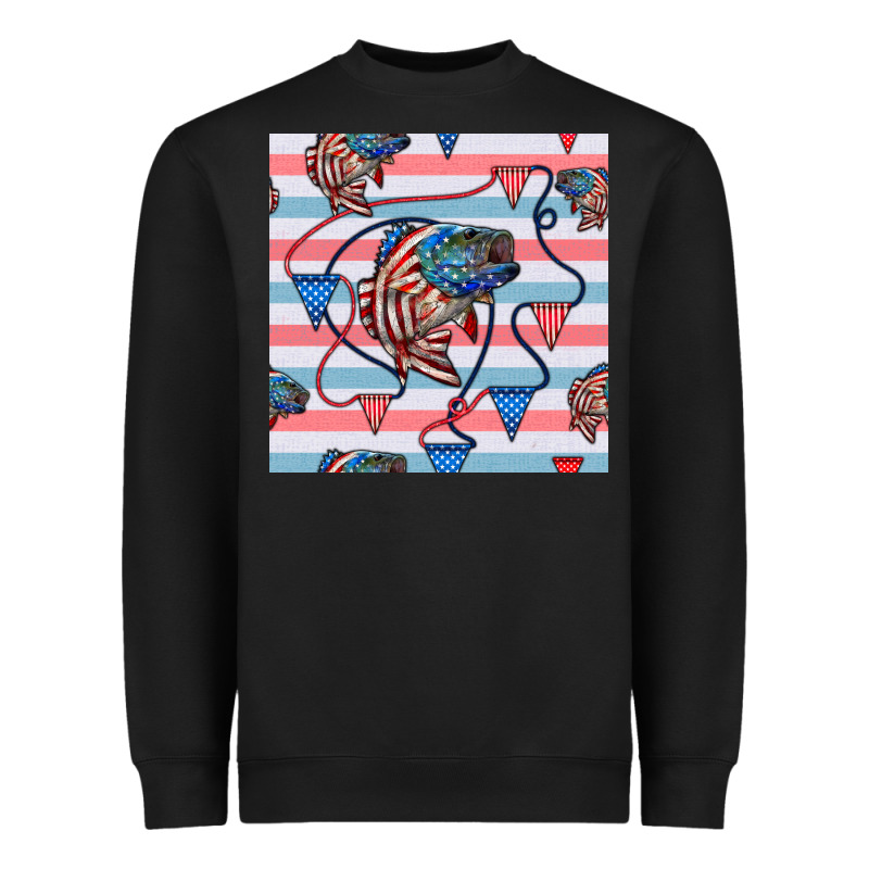 American Flag Bass Heavyweight Sweatshirt by BundleAndBundleShop | Teevron