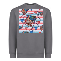 Storm american flag bass Heavyweight Sweatshirt - BundleAndBundleShop