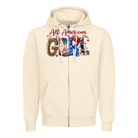 Sandshell all american girl Zipper Hoodie - NancyCooperArtShop