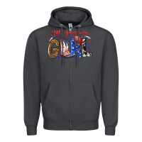 Smoke all american girl Zipper Hoodie - NancyCooperArtShop