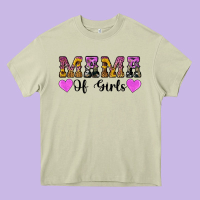 Western Mama Of Girls Heavy Core Tee Designed By Artiststas