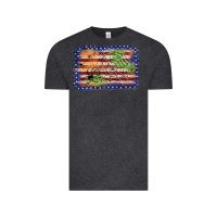 Vintage Black American flag halloween background Vintage Tee - JahusDesignShop
