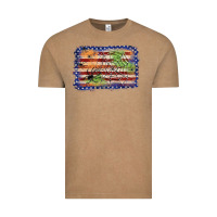 Vintage Coffee American flag halloween background Vintage Tee - JahusDesignShop