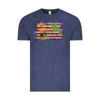 Vintage Denim American flag halloween background Vintage Tee - JahusDesignShop