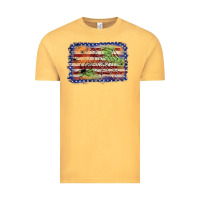 Vintage Mustard American flag halloween background Vintage Tee - JahusDesignShop