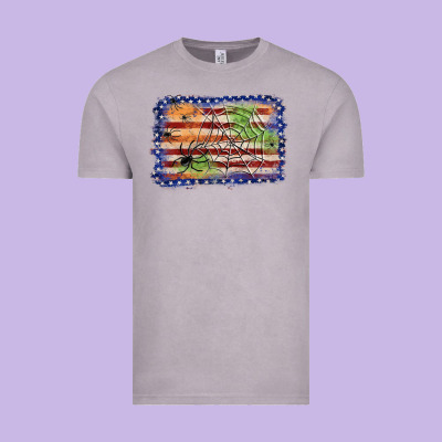 American Flag Halloween Background Vintage Tee Designed By Jahusdesignshop